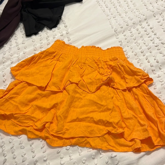 Orange Ruffle Skirt - Picture 2 of 4